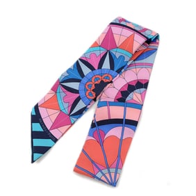 Hermes Hermès Twilly Scarf/Muffler, Compass Rose, Multicolor, 100% Silk
