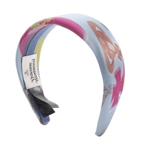 Vivienne Westwood Halftone Orb Hairband, Silk, Women's, Blue, Multicolor, S81020024W0166003