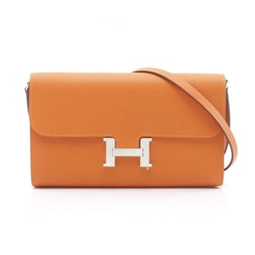 Hermes Hermès Constance Long To-Go Shoulder Bag, Leather, Epsom Women's, Orange