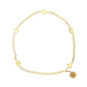 Chanel Coco Mark Chain Belt, Women's, Gold, GP