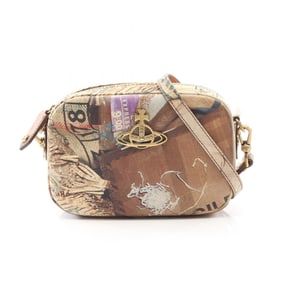 Vivienne Westwood ANNA CAMERA BAG Shoulder Bag, Faux Leather, Women's, Beige, Multicolor,