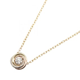 Cartier Trinity Diamond Necklace, 18K Yellow Gold, White Pink Women's, Silver, B7224812