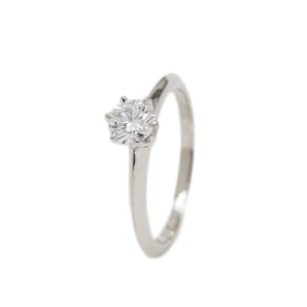 Tiffany Solitaire Ring, 1 Diamond, 0.44ct, Pt950
