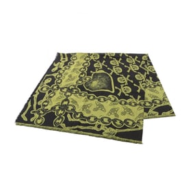 Vivienne Westwood scarf/stole, wool and silk, women's, green, black, silver, S81030059W00ZF004