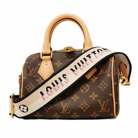 Louis Vuitton Monogram Speedy Bandouliere 20 Handbag M46234 Brown Noir 2-Way Bag for Women P1519397