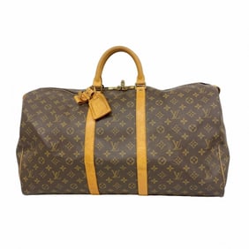 Louis Vuitton Monogram Keepall 55 Boston Bag M41424 Brown Men's and Women's