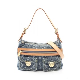 Louis Vuitton Baggy PM Shoulder Bag in Monogram Denim and Leather, Women's Blue, M95049