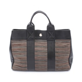 Hermes Hermès Foul Tote PM Bag in Vivarato Evercalf Calfskin Leather, Black and Multicolor