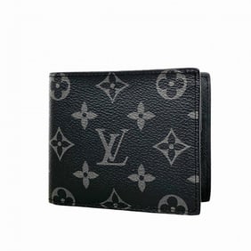 Louis Vuitton Monogram Eclipse Portefeuille Marco NM M62545 Wallet, Black, Men's
