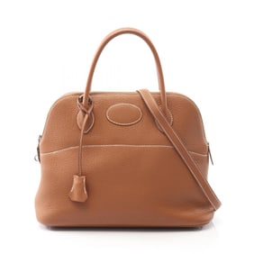 Hermes Hermès Bolide 31 handbag in Taurillon Clemence leather, brown, for women, 073419CK