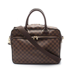 Louis Vuitton Ikar Briefcase Bag, Coated Canvas and Leather with Damier Print, Men's, Brown, N23252