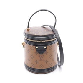Louis Vuitton Cannes Handbag, Coated Canvas and Leather, Monogram Reverse, Women's, Brown Black, M43