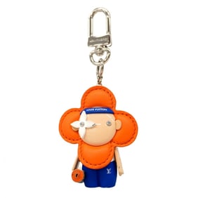 Louis Vuitton Vivienne Gym Keychain M01198 Orange Blue Beige Women's