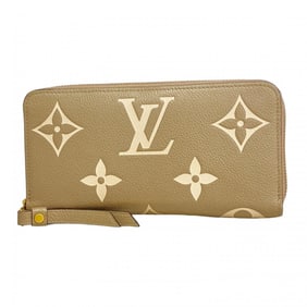 Louis Vuitton Monogram Empreinte Zippy Wallet M69794 Tourterelle Creme Women's
