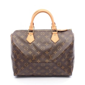 Louis Vuitton Speedy 30 Handbag, Coated Canvas and Leather, Monogram, Women's, Brown, M41526