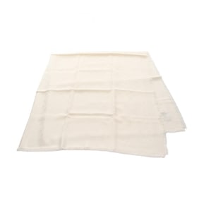 Louis Vuitton Monogram Blanc Shawl, Silk and Wool, Women's, White
