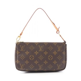 Louis Vuitton Pochette Accessoires Handbag, Coated Canvas and Leather, Monogram, Women's, Brown, M51