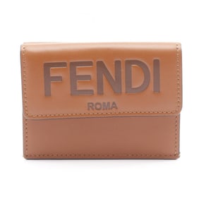 Fendi FENDI Tri-fold Wallet, Leather, Women's, Brown, 8M0395