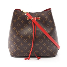 Louis Vuitton NeoNoe Shoulder Bag, Coated Canvas and Leather, Monogram, Women's, Brown Red, M44021