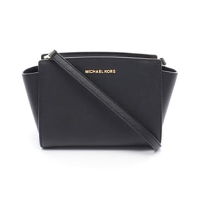 Michael Kors Selma Pochette Shoulder Bag, Leather, Women's, Black, 35H8GLMM6L