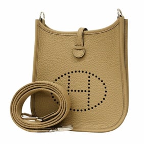 Hermes Hermès Evelyn TPM Shoulder Bag in Taurillon Clemence Beige Marfa with K Stamp for Women