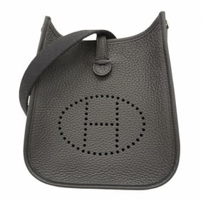 Hermes Hermès Evelyn TPM Taurillon Clemence Shoulder Bag, Black, K Stamp, Women's, P1474472