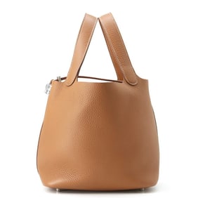 Hermes Hermès Picotin Lock MM Handbag, Gold, Taurillon Clemence Leather, Double Stamp