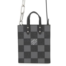 Louis Vuitton Damier Checkerboard Sac Plat XS Handbag N60479 2-Way Shoulder Bag Virgil Abloh Black