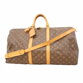 Louis Vuitton Monogram Keepall Bandouliere 55 Boston Bag M41414 Brown Men's and Women's