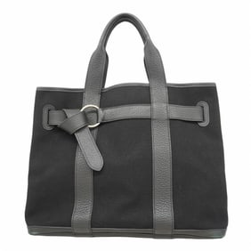 Hermes Hermès Petite Centur Canvas Tote Bag, Black, K Stamp, Women's