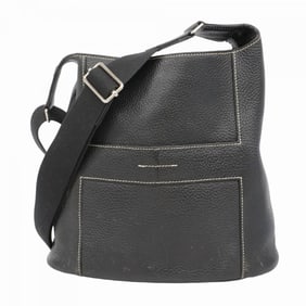 Hermes Hermès Good News PM Shoulder Bag, Taurillon Clemence Leather, Black, N Stamp, Women's