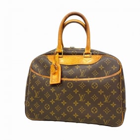 Louis Vuitton Monogram Deauville Handbag M47270 Brown Women's