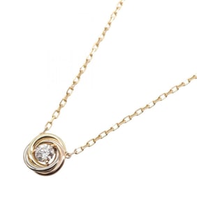 Cartier Trinity Necklace, 18K Pink Gold with Diamonds, 1 Piece, Women's, and Clear, B7224812