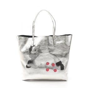 Vivienne Westwood STUDIO SHOPPER Tote Bag, Leather, Women's, Silver, S4205007OUL00AF001