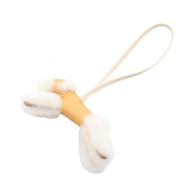Hermes Hermès Anjo Milo Buddy Charm, Mouton, Women's, Brown and Ivory