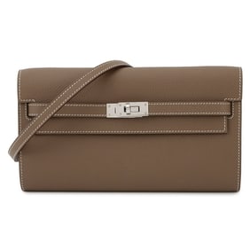 Hermes Hermès Kelly Wallet Long To-Go Etoupe Epson K Stamp