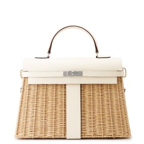Hermes Hermès Kelly 35 Picnic Handbag in Nata Natural Swift Willow with U Stamp
