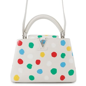 Louis Vuitton Handbag, Taurillon Leather, Painted Dot Capucines, LV×YK BB M21637, 2-way, Yayoi Kusa