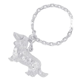 Hermes Charm Dog Horse SV925 Silver HERMES Keychain Dachshund