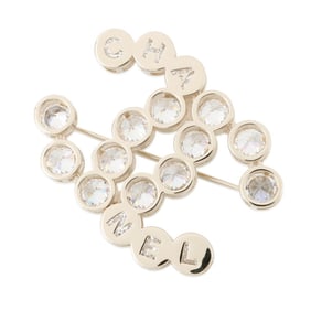 Chanel Brooch Coco Mark Metal Rhinestone B24B CHANEL