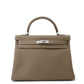 Hermes Hermès Kelly 32 Handbag, Inner Stitching, Etoupe Togo, D Stamp, 2-Way Shoulder Bag