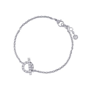 Hermès Finesse Bracelet, 18 diamonds, 0.55ct total, 18K white gold, size ST HERMES