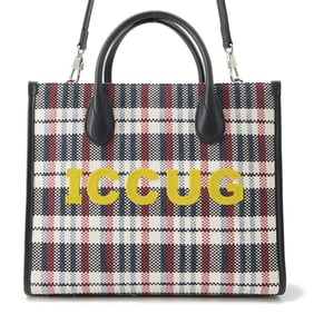 Gucci Embroidered Check Tote Bag, Small, 659983, GUCCI 2-Way Shoulder Bag