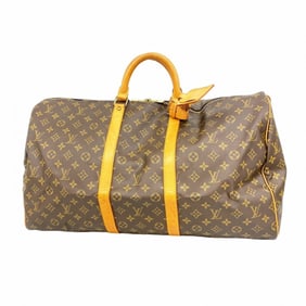 Louis Vuitton Monogram Keepall 55 Boston Bag M41424 Brown Men's/Women's P1513718