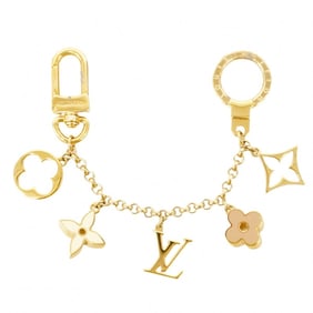 Louis Vuitton Keychain Chain Fleur de Monogram M65111 Gold, Beige, Ivory Women's