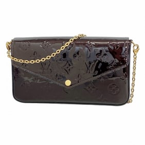 Louis Vuitton Vernis Pochette Felicie Shoulder Wallet M61267 Amaranth Women's