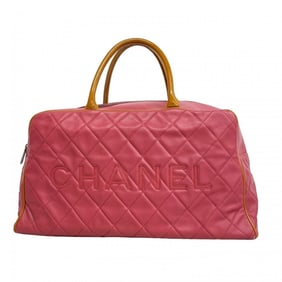 Chanel Boston Bag, Matelasse Leather, Patent Pink, Men's and Women's