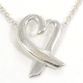 Tiffany Loving Heart Silver Necklace Bag Total weight approx. 1.8g 41cm