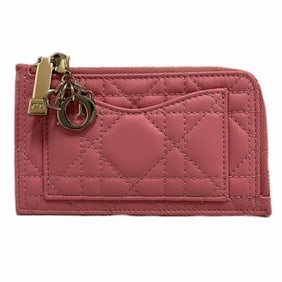 Christian Dior Dior Lady Cosmos Zip Card Holder Women's Accessories