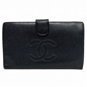CHANEL Coco Mark Caviar Skin Bi-fold Wallet for Women